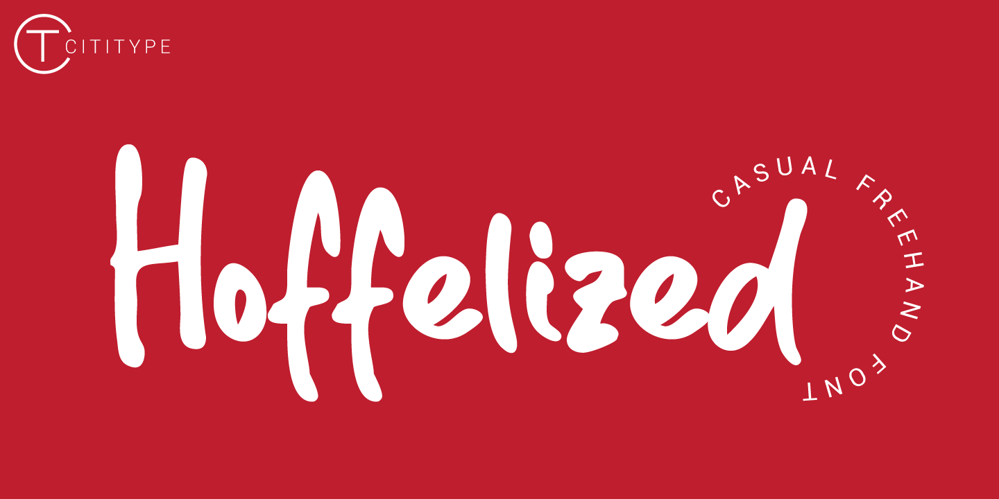 Пример шрифта Hoffelized